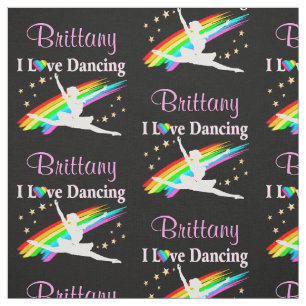 PRETTY PERSONALIZED I LOVE DANCING FABRIC