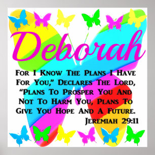 PRETTY PERSONALIZED JEREMIAH 29:11 BUTTERFLY POSTER