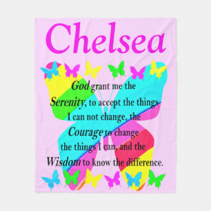 PRETTY PERSONALIZED SERENITY PRAYER FLEECE BLANKET