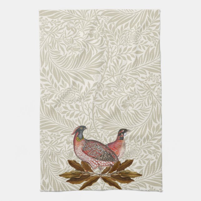 Pretty Pheasants Kitchen Towel (Vertical)