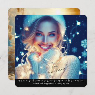 Pretty Photo  Elegant Holiday Christmas Card