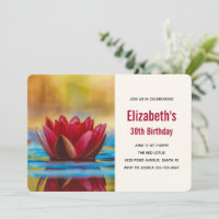 Pretty Photo of a Lotus Flower in a Pond Birthday