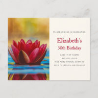 Pretty Photo of a Lotus Flower in a Pond Birthday
