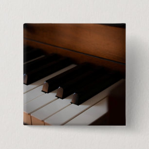 Pretty Piano 15 Cm Square Badge