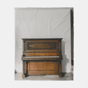 Pretty Piano Artwork Fleece Blanket