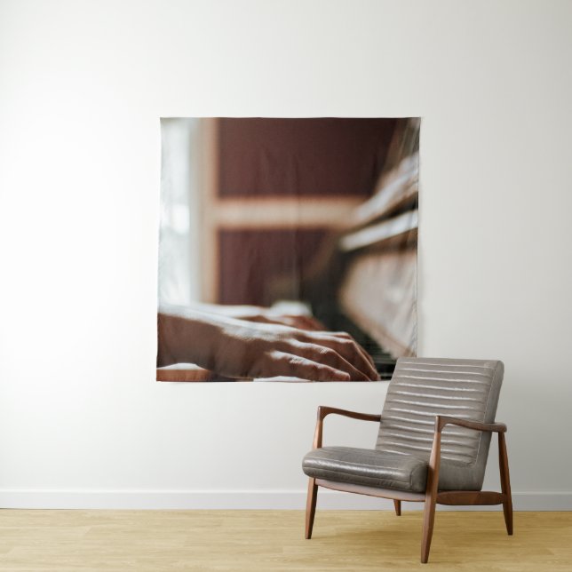 Pretty Piano Artwork Tapestry (In Situ)