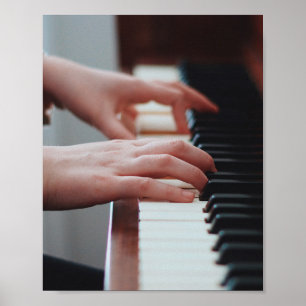 Pretty Piano Design Poster