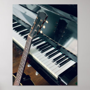 Pretty Piano Design Poster