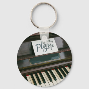 Pretty Piano Key Ring