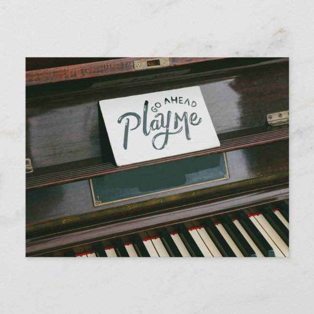 Pretty Piano Postcard (Front)