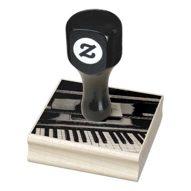 Pretty Piano Rubber Stamp (Stamp)