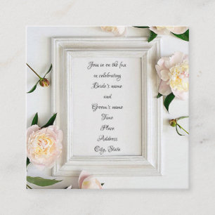 Pretty Picture Frame Wedding Reception Enclosure Card