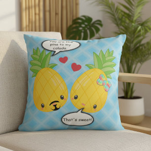 Pretty Pineapple Tropical Pina Colada Romantic Cushion