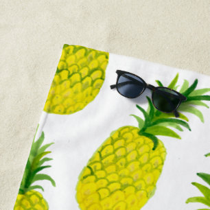 Pretty Pineapples Summer Fun Fruit Beach Towel