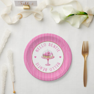 Pretty Pink 13th Birthday Paper Plate