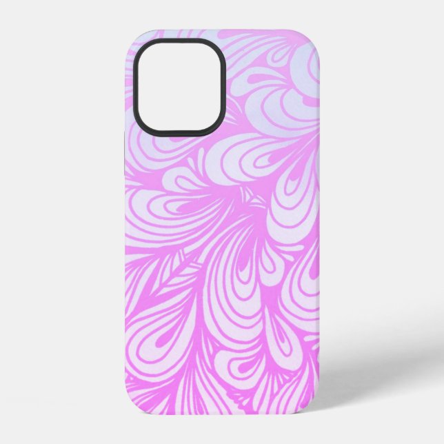 Pretty pink abstract  iPhone case (Back)