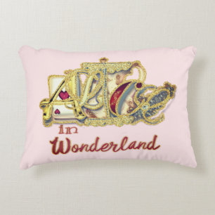 Pretty Pink Alice in Wonderland Blank Decorative Cushion