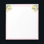 Pretty Pink Amalfi Lemons | From The Desk Of Notepad<br><div class="desc">A very pretty and decorative notepad design to match my popular lemons / pink tiles bridal and baby shower invitation range.</div>