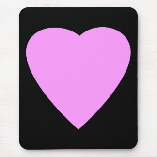 Pretty Pink and Black Love Heart. Mouse Pad