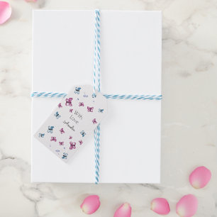 Pretty Pink and Blue Butterfly Gift Tags