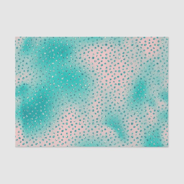 Pretty Pink and Blue Design Tissue Paper (Front)