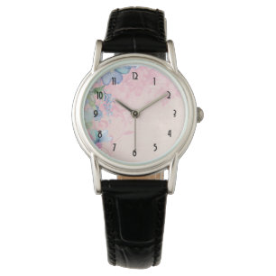 Pretty Pink and Blue Floral Wildflowers Watch