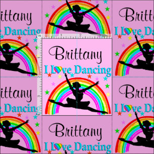 PRETTY PINK AND BLUE PERSONALIZED BALLERINA FABRIC