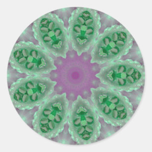 Pretty pink and green sticker