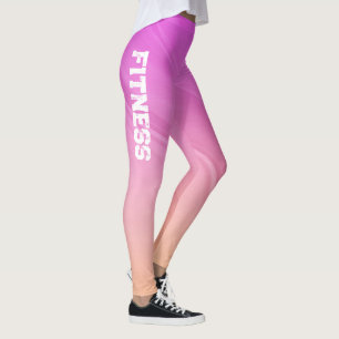 Pretty Pink and Orange Gradient Leggings