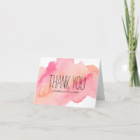 Pretty Pink and Orange Watercolor Wash