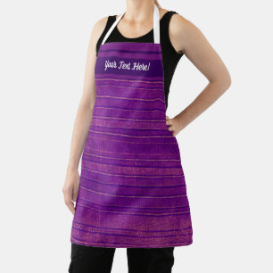Pretty Pink and Purple Distressed Stripes Apron