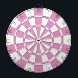 Pretty Pink And White<br><div class="desc">Pretty Pink And White Dart Board</div>