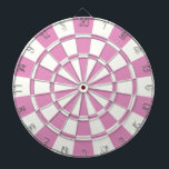 Pretty Pink And White<br><div class="desc">Pretty Pink And White Dart Board</div>