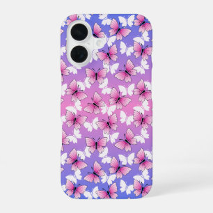 Pretty Pink and White Butterfly Phone Case