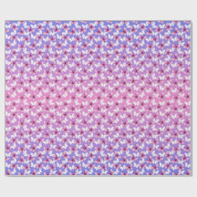 Pretty Pink and White Butterfly Round Pillow