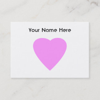 Pretty Pink and White Love Heart. Business Card