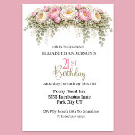 Pretty Pink and White Peony 21st Birthday Invitation<br><div class="desc">Celebrate a special milestone with this elegant floral 21st birthday invitation featuring a beautiful arrangement of soft pink peonies, creamy white blooms, and delicate eucalyptus greenery. The graceful botanical design creates a romantic and sophisticated look, making it perfect for a stylish birthday celebration, garden party, or elegant evening gathering. This...</div>
