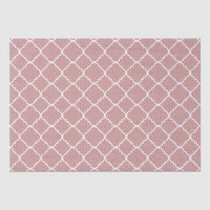 Pretty Pink and White Quatrefoil Tissue Paper
