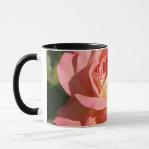 Pretty  pink and yellow rose flower, custom mug