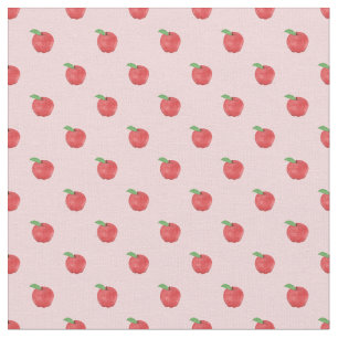 Pretty Pink Apples Fruits Summer Design Fabric