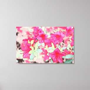 pretty pink azalea flowers canvas print