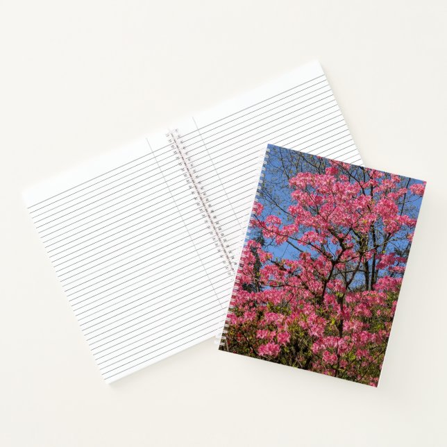 Pretty Pink Azaleas Floral Notebook (Inside)