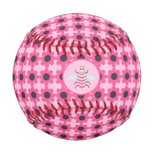 Pretty Pink Baby Girl Bee Baseball
