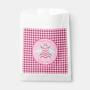 Pretty Pink Baby Girl Bee Custom Baby Shower Favour Bags
