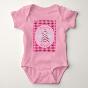 Pretty Pink Baby Girl Bee Custom Bodysuit