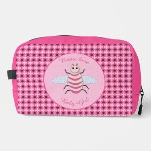 Pretty Pink Baby Girl Bee Custom Dopp Kit