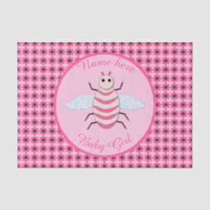 Pretty Pink Baby Girl Bee Custom Tissue Paper