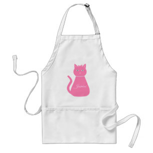 Pretty Pink Baby Girl Cat Custom Standard Apron