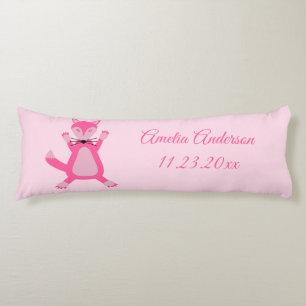 Pretty Pink Baby Girl Fox Custom Body Cushion