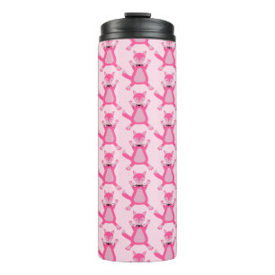 Pretty Pink Baby Girl Fox Patterned Thermal Tumbler